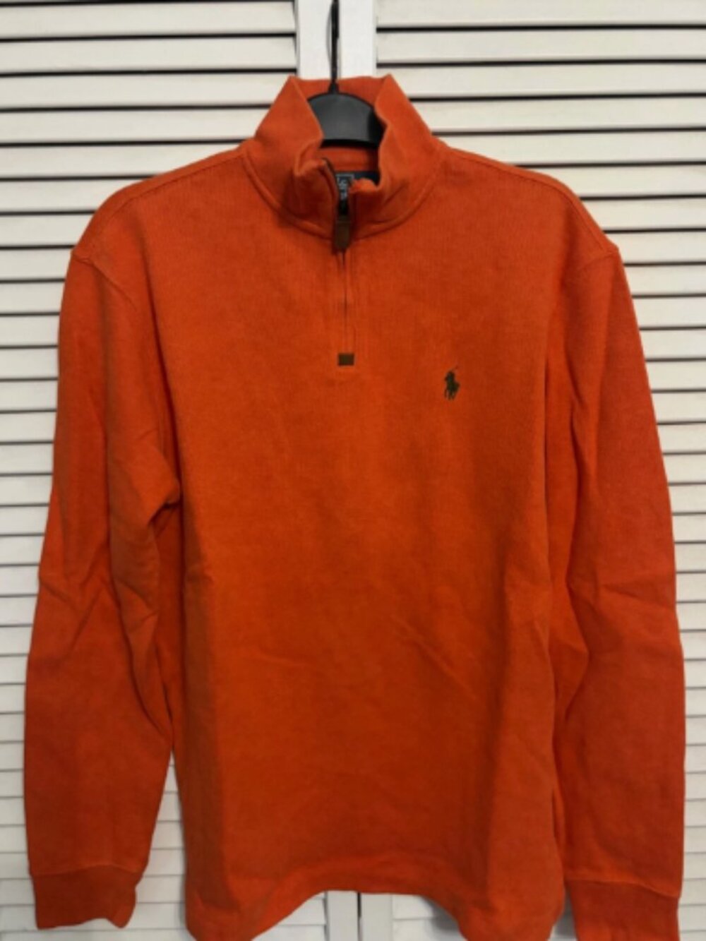 Polo Ralph Lauren Men’s Small half zip sweater Orange